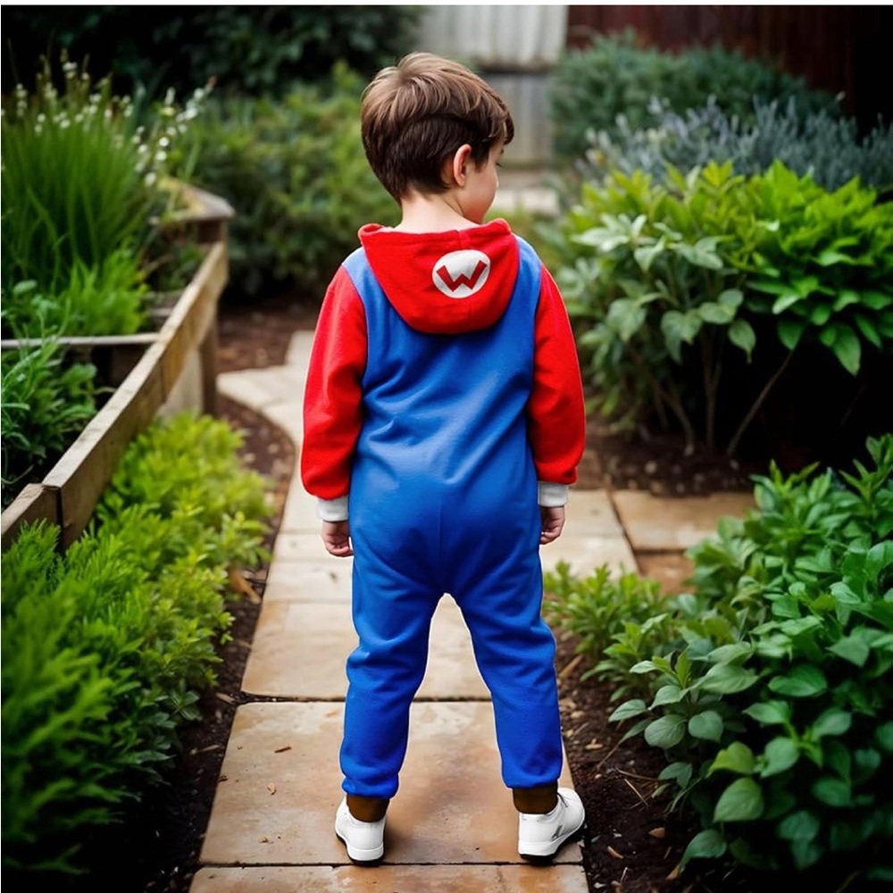 Nintendo Super Mario Brothers Boys Long Sleeve Onesie Halloween and cosplay 4t - Picture 7 of 7